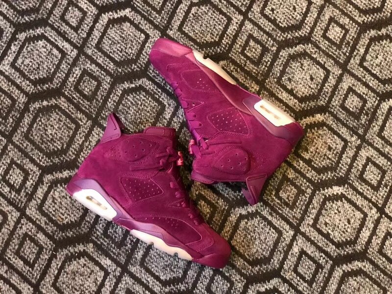 New Air Jordan 6 Bordeaux Burgundy Shoes - Click Image to Close